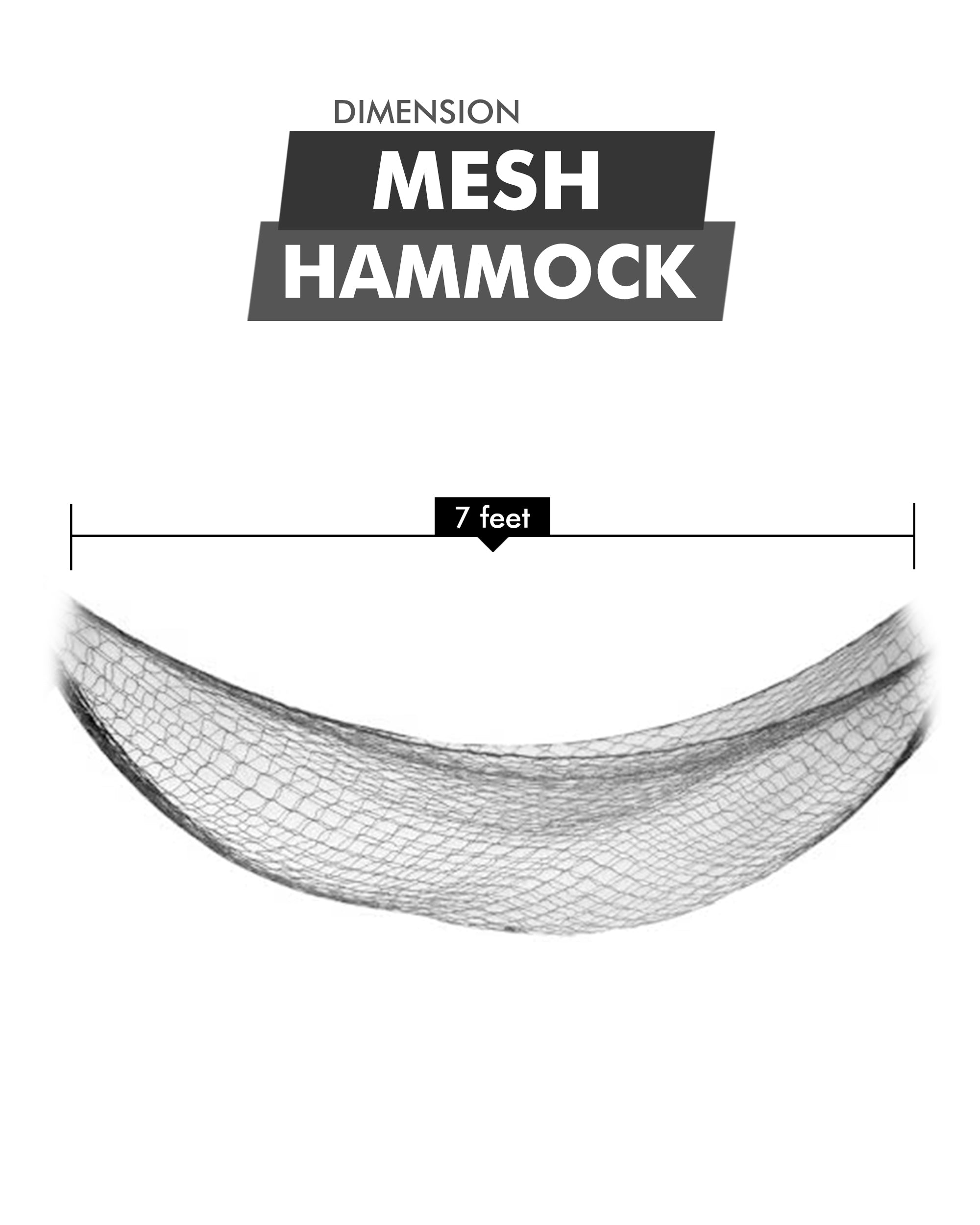 7ft nylon hammock - portable and easy to set up hold | dropsona - neutral - front view