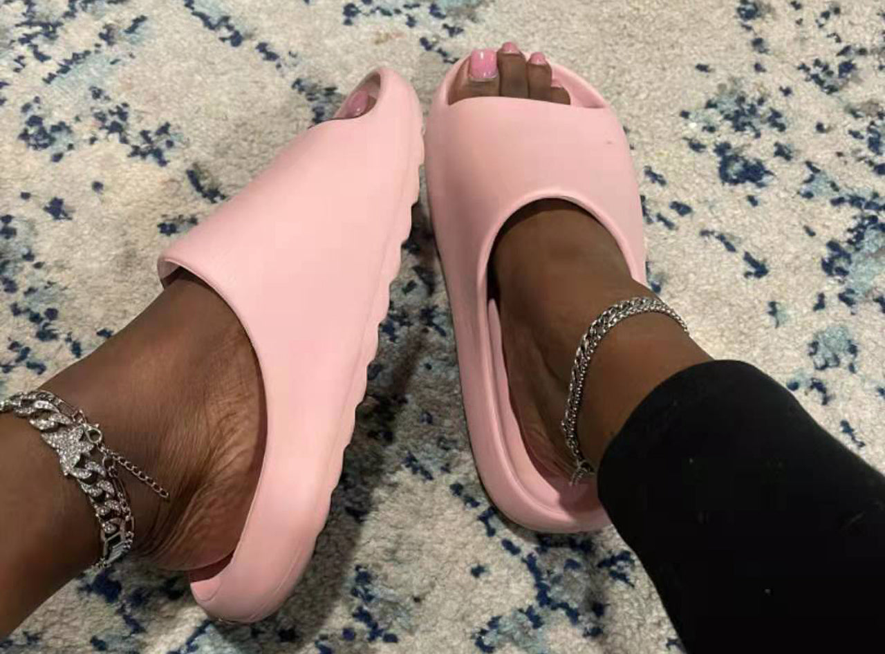 cloud pillow slippers for women - pink shower shoes fo | dropsona - neutral - everyday use