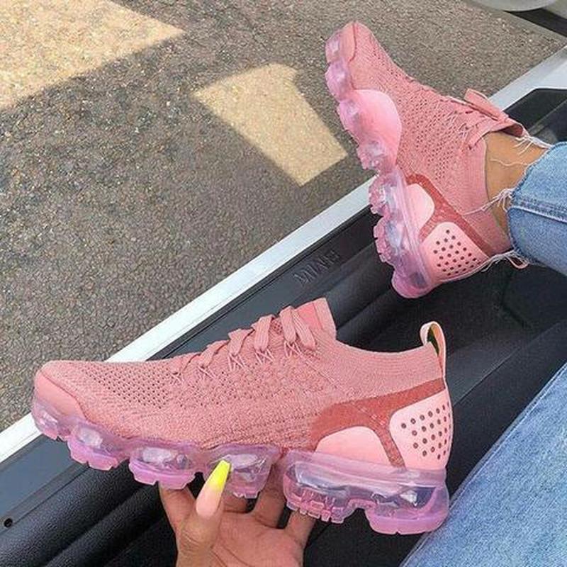 2021 purple sneakers women casual shoes mesh air-cushi | dropsona - neutral - front view