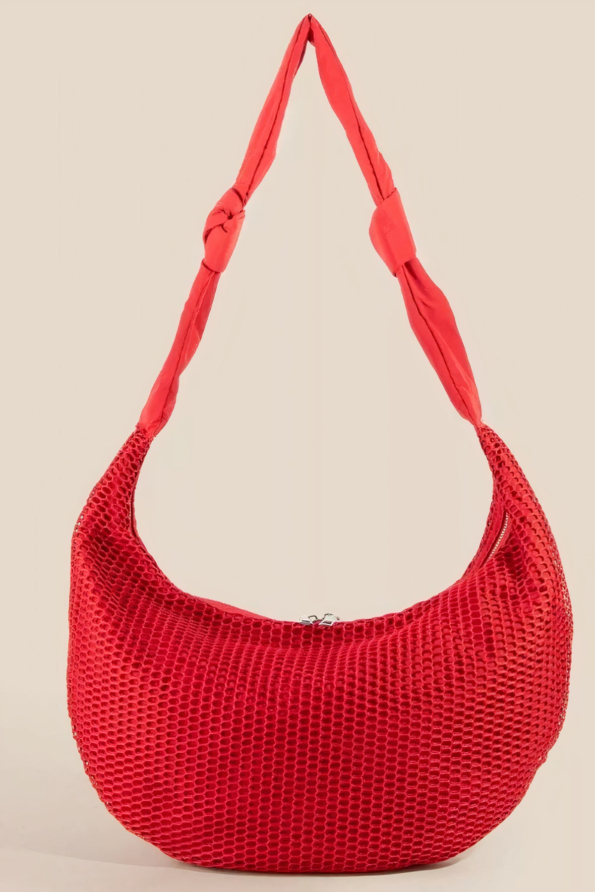 fame textured mesh knot shoulder bag - everyday wear