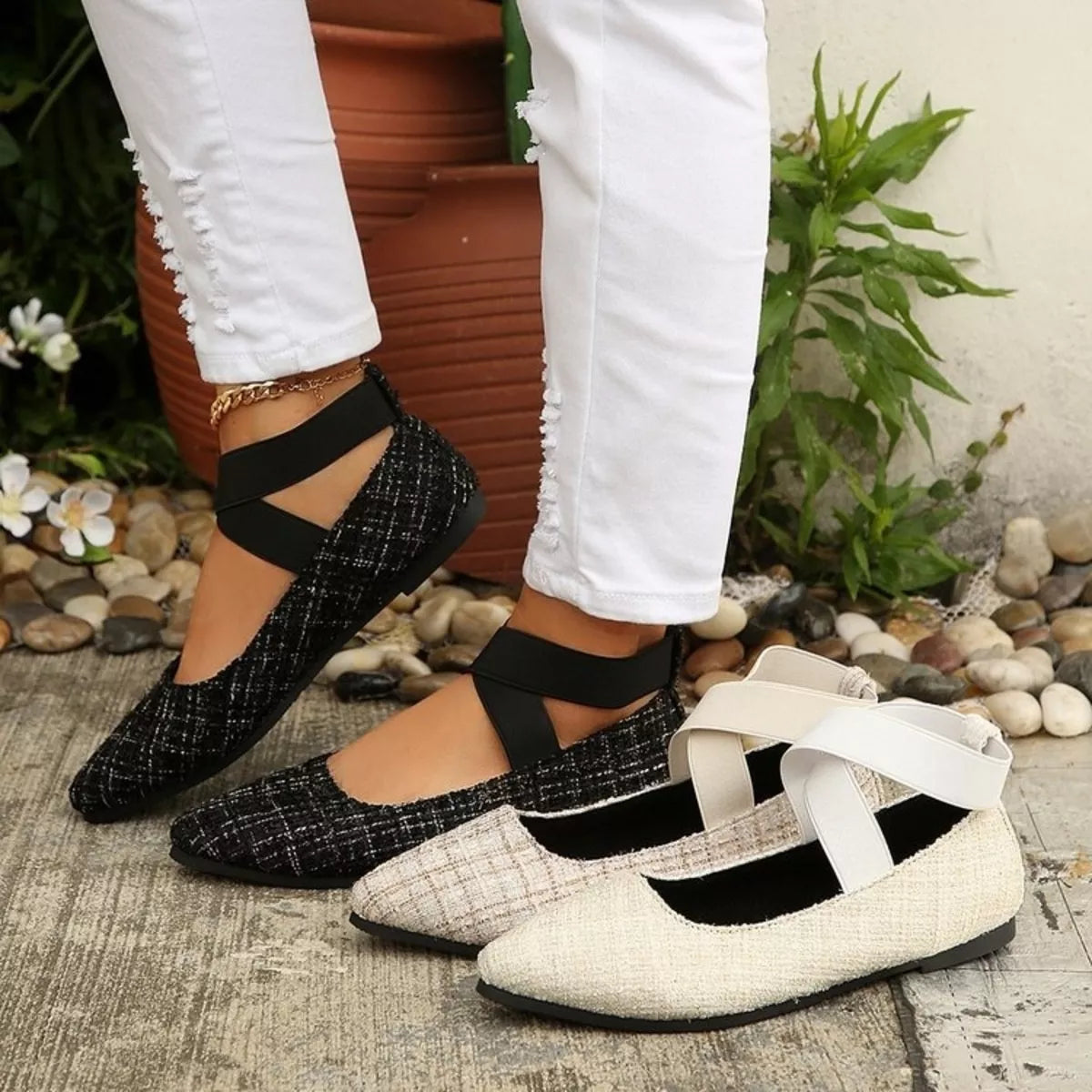 point toe slip-ons – classy ballet flats | dropsona - neutral - everyday use