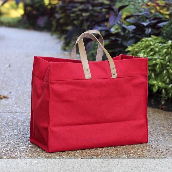 box tote bag canvas and leather – you need this f | dropsona - neutral - close-up detail
