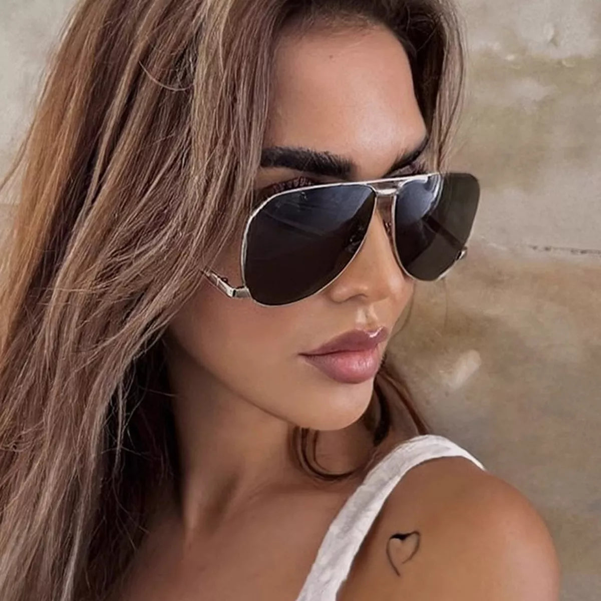 uv protection aviator sunglasses – gaze | dropsona - neutral - everyday use