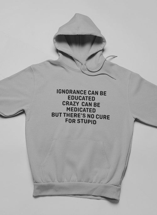 no for stupid hoodie – shop cool designed | dropsona - neutral - size reference