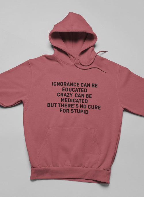 no for stupid hoodie – shop cool designed | dropsona - neutral - front view