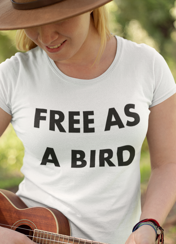 free as a bird women t-shirt – shop cool t-shirts desi | dropsona - neutral - everyday use