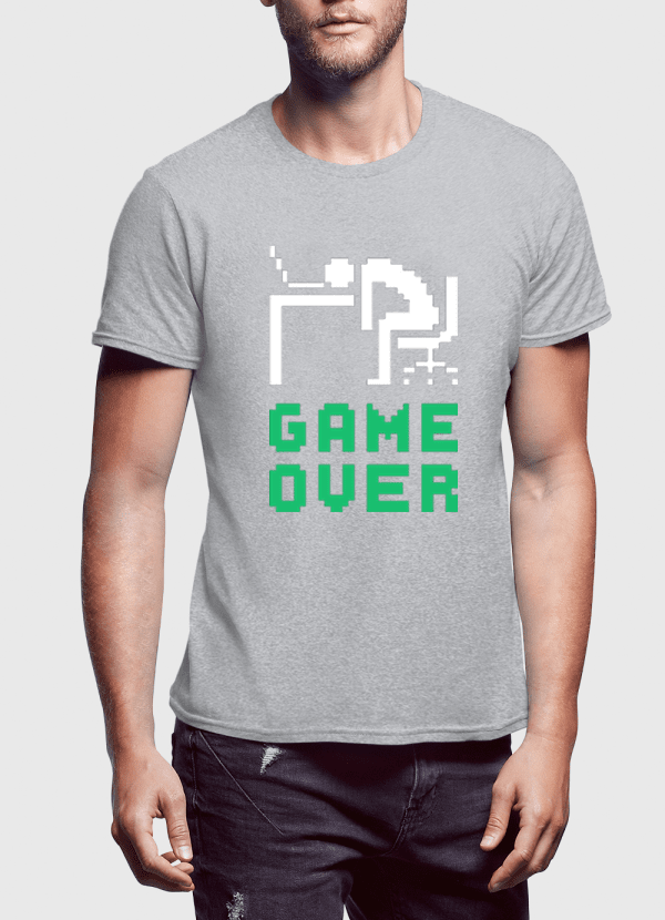 game over half sleeves t-shirt – shop online cool t-sh | dropsona - neutral - front view