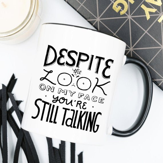despite the look on my face, you're still talking desp | dropsona - neutral - front view