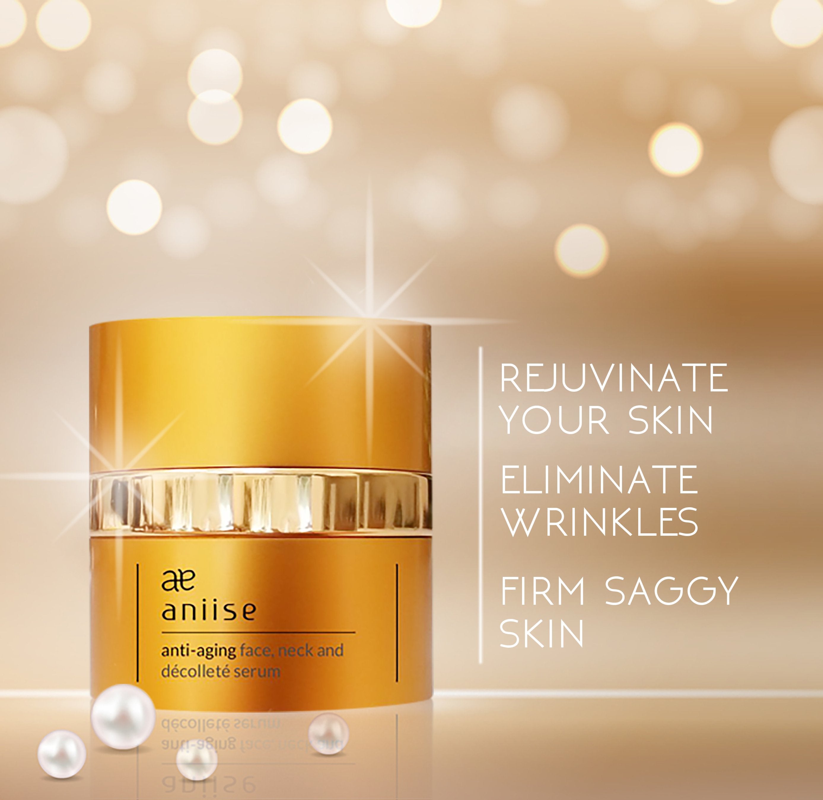 anti-aging face neck and décolleté serum – the aniise | dropsona - neutral - close-up detail