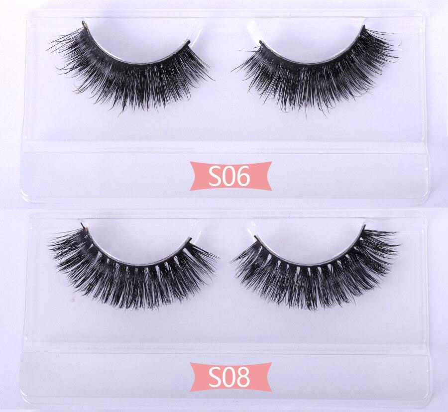 100 pairs 3d mink lashes natural/thick long soft | dropsona - neutral - size reference