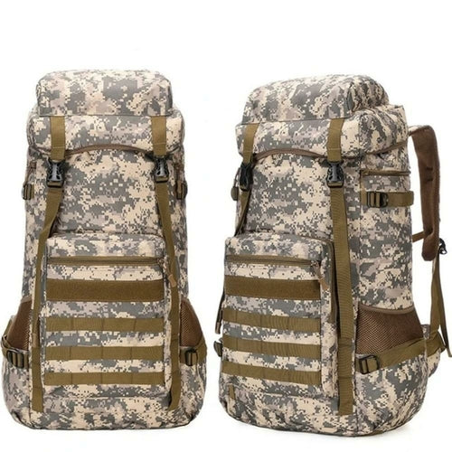 waterproof outdoor camping 70l military backpack – lar | dropsona - neutral - material texture