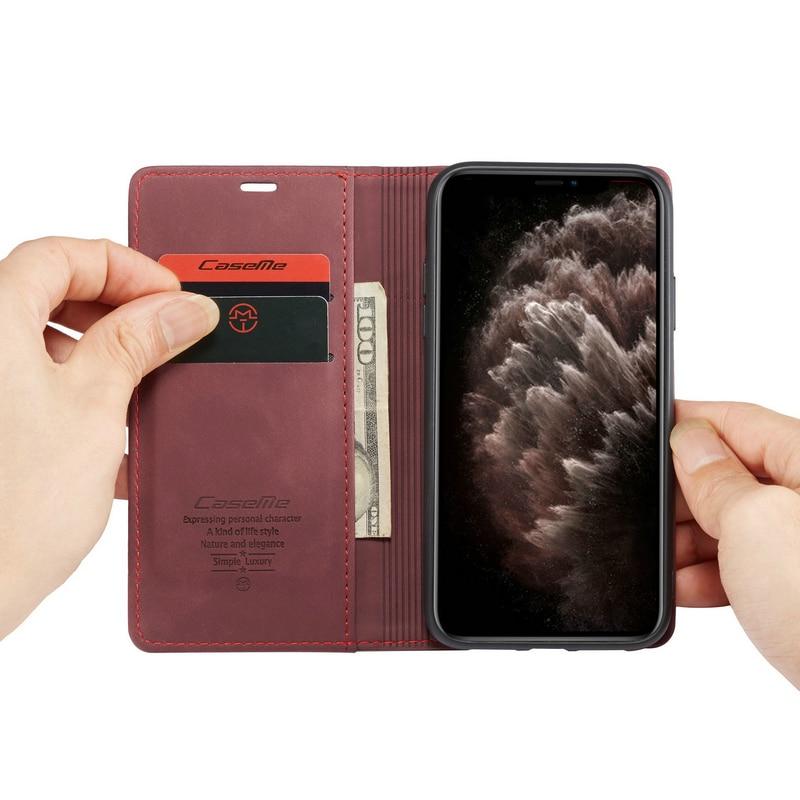 luxury magnetic flip wallet case for iphone 7, 8, x, 1 | dropsona - neutral - everyday use