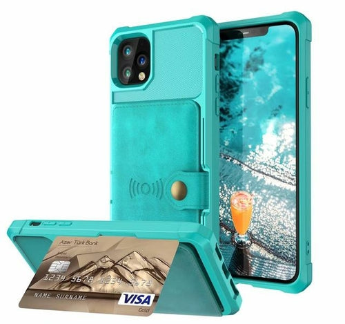 360 protection magnetic leather wallet armor case for | dropsona - neutral - size reference
