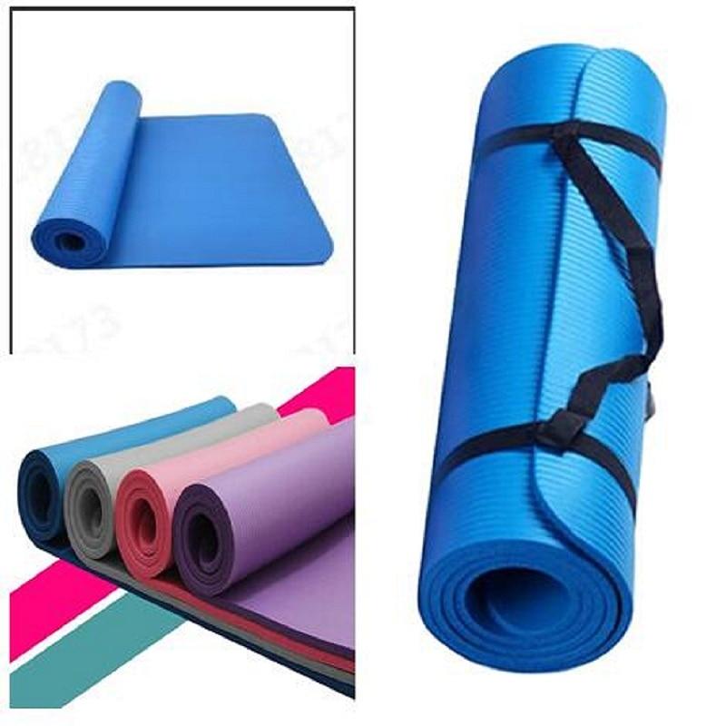large size slip yoga fitness mat – thickened lengthene | dropsona - neutral - front view