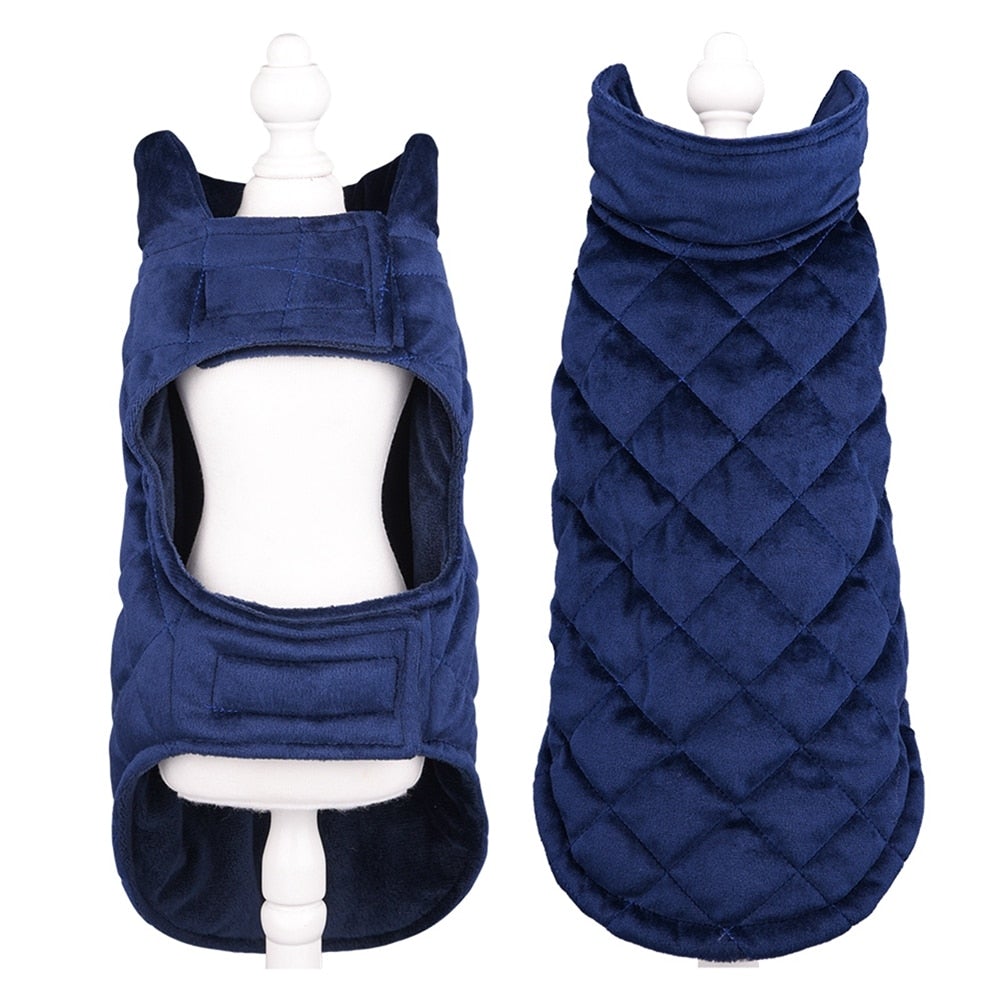 dogs winter warm vest – fur + polyester this is g | dropsona - neutral - size reference