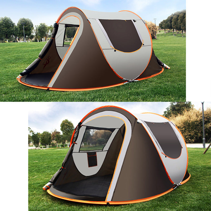 large capacity 4 to 5 persons automatic pop up camping | dropsona - neutral - close-up detail