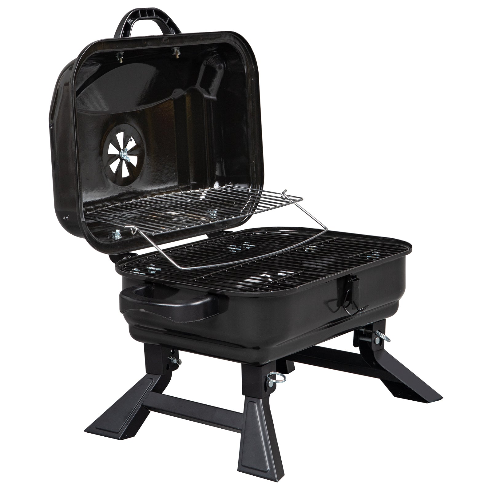 portable tabletop bbq charcoal grill – portab | dropsona - neutral - front view