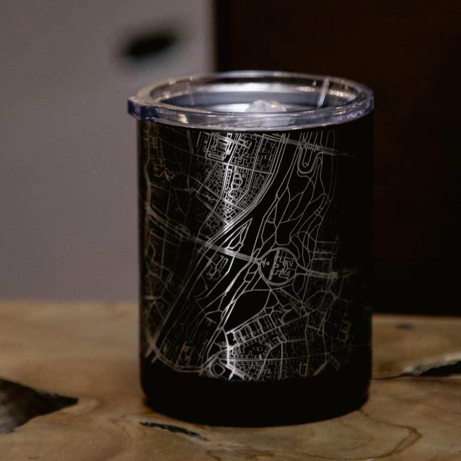 st. louis - missouri map insulated cup in matte black | dropsona - neutral - size reference