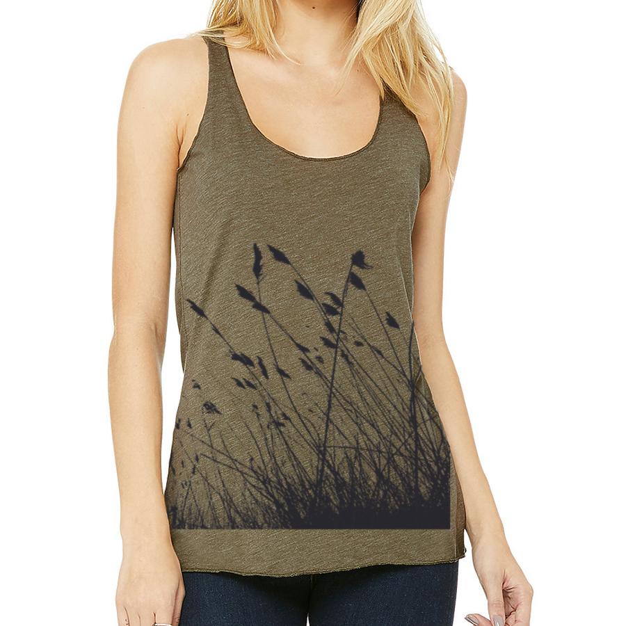 nature mind racerback tank – women's bella and america | dropsona - neutral - front view