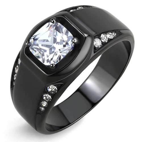 tk3467 - ip black(ion plating) stainless steel ring wi | dropsona - neutral - size reference