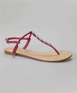 ghostrider – strap slip on sandal beaded detail side b | dropsona - neutral - front view
