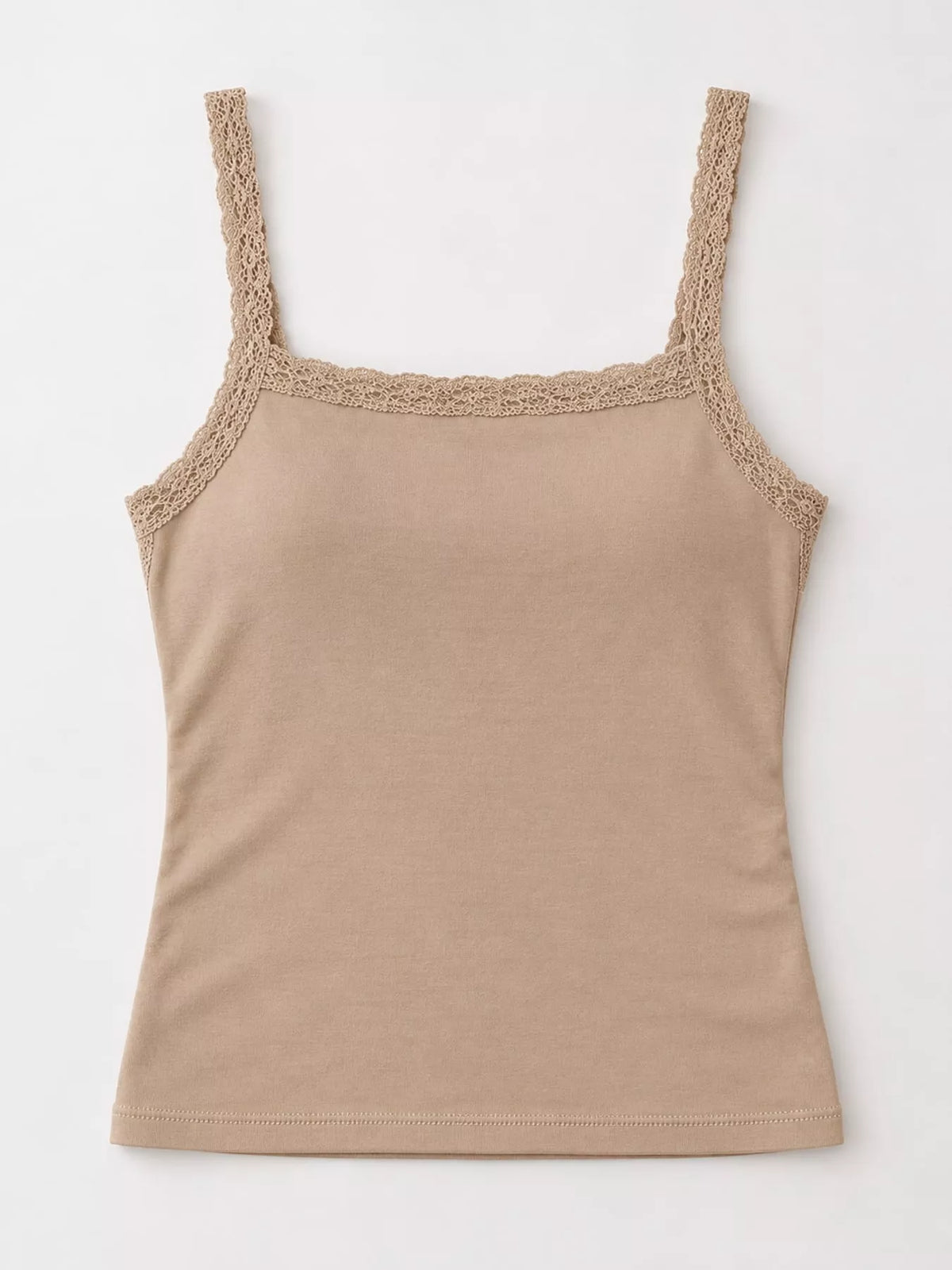 lace detail cami top – detail,ribbed,backless fit | dropsona - neutral - usage example