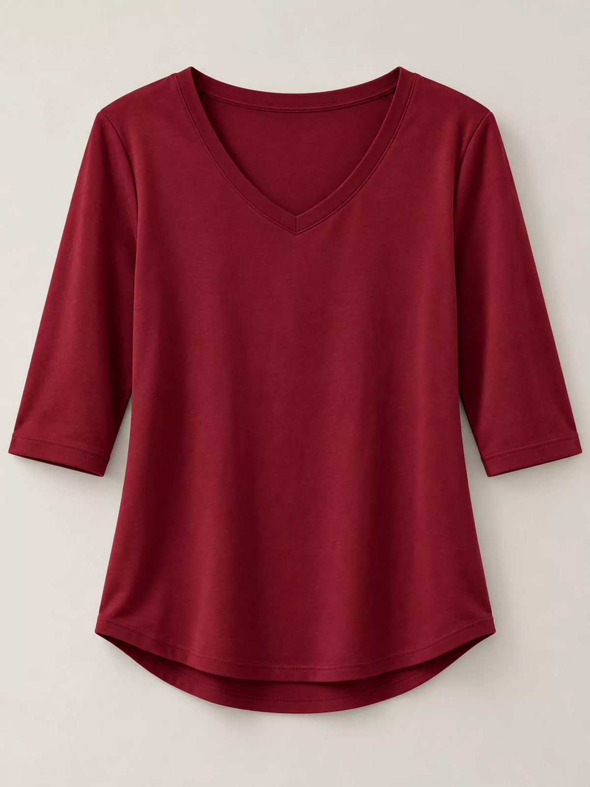 full size v-neck half sleeve t-shirt plus | dropsona - neutral - usage example