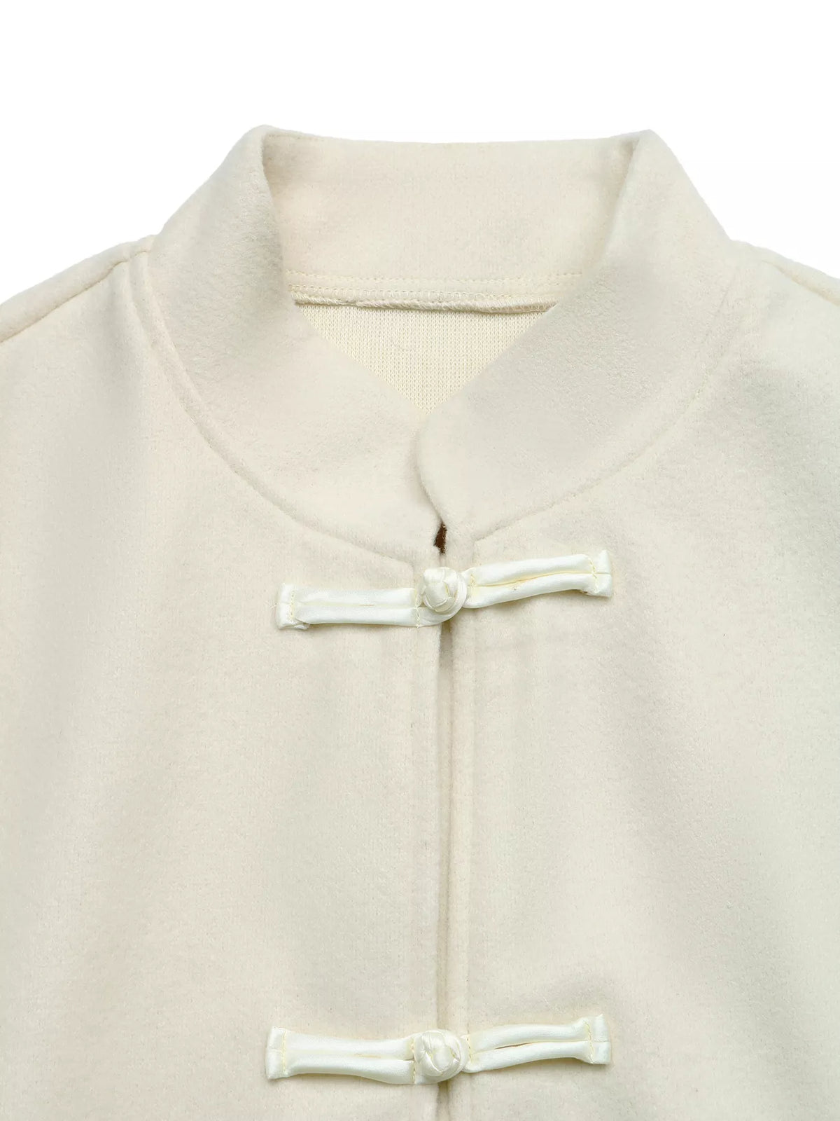 frog button dropped shoulder jacket – buttoned | dropsona - neutral - size reference