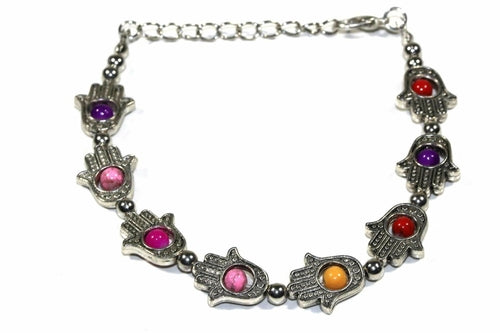 hamsa hands & vibrant bead bracelet – there is lots of | dropsona - neutral - size reference