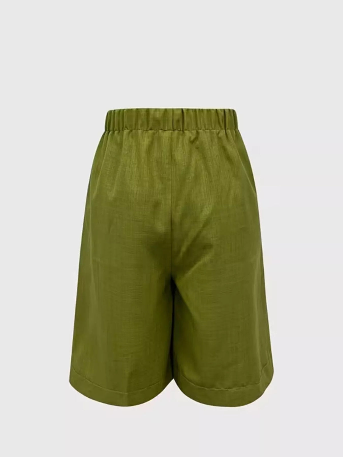 high-waisted drawstring shorts – tied,pocketed | dropsona - neutral - material texture