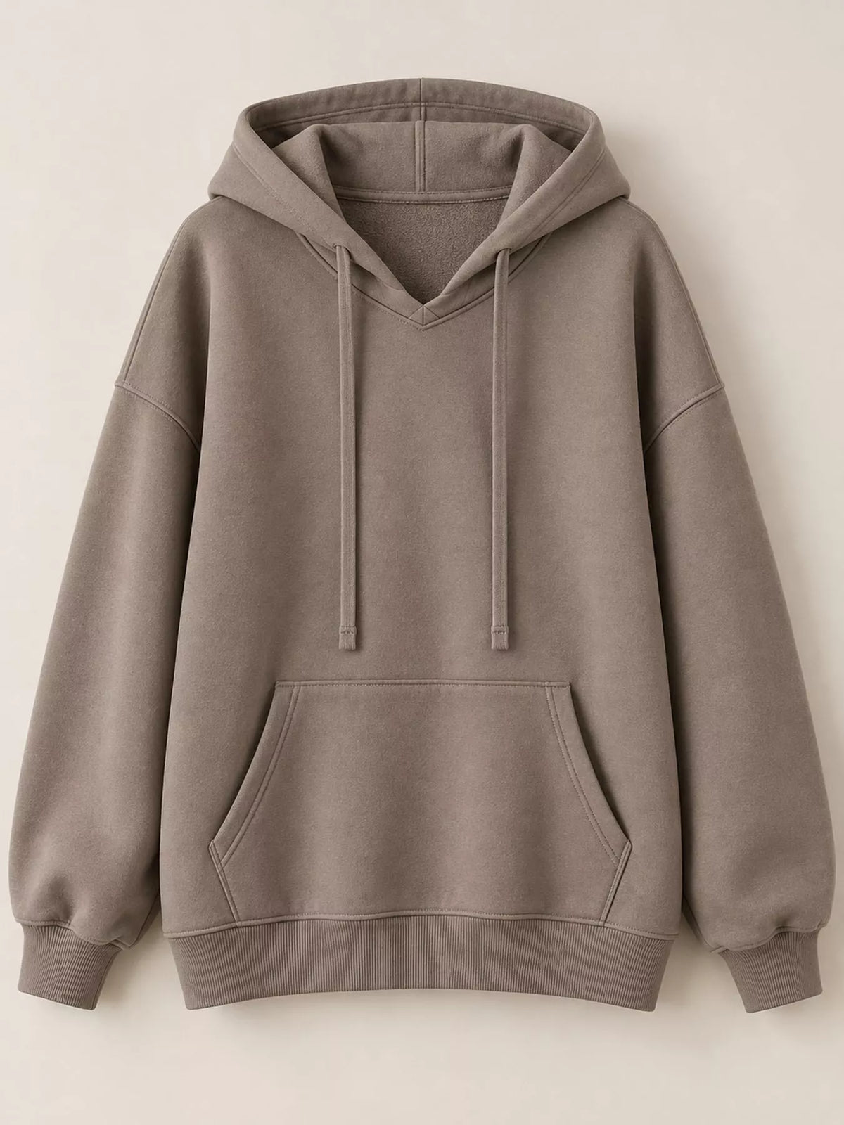 drawstring dropped shoulder hoodie | dropsona - neutral - material texture
