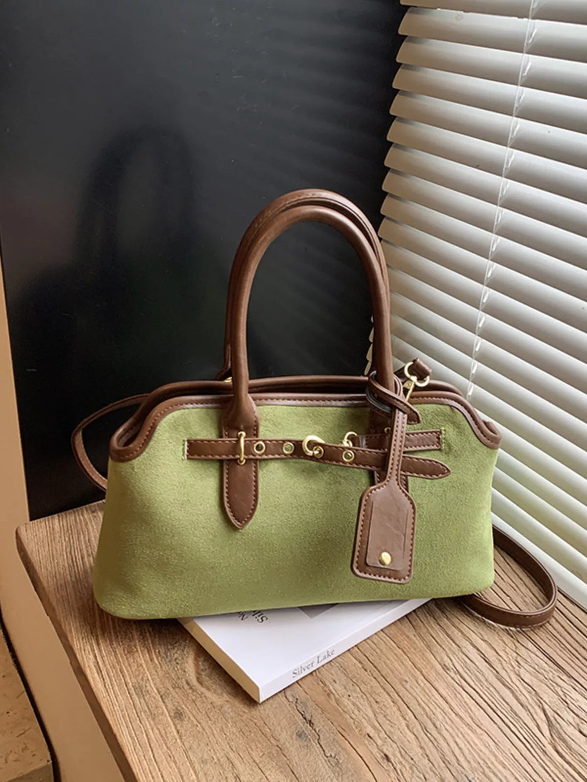 vintage buckle detail handbag – stylish sling | dropsona - neutral - usage example
