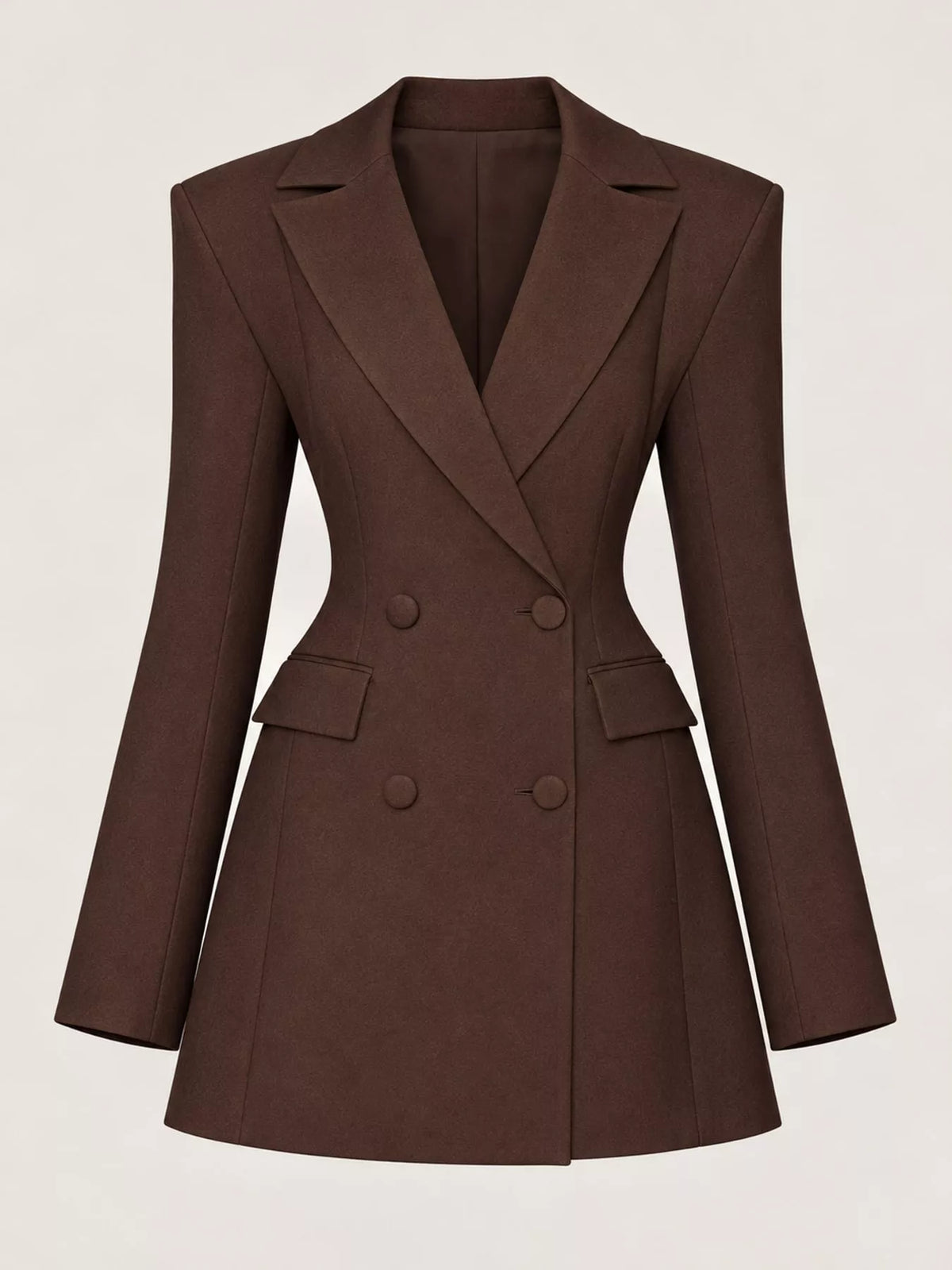 double-breasted blazer dress | dropsona - neutral - packaging