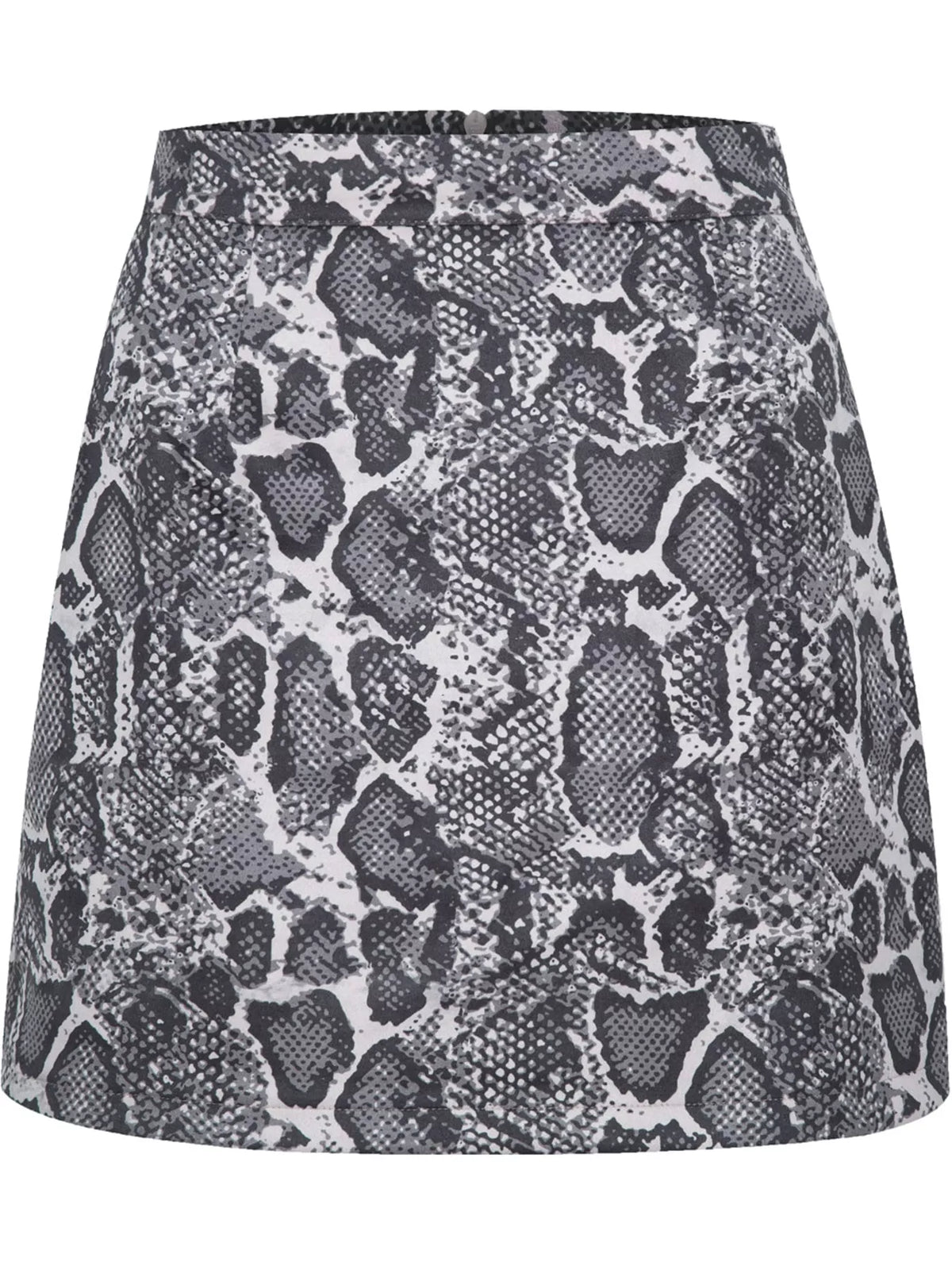 high-waisted slit skirt – zipper, slit, seam detail | dropsona - neutral - packaging