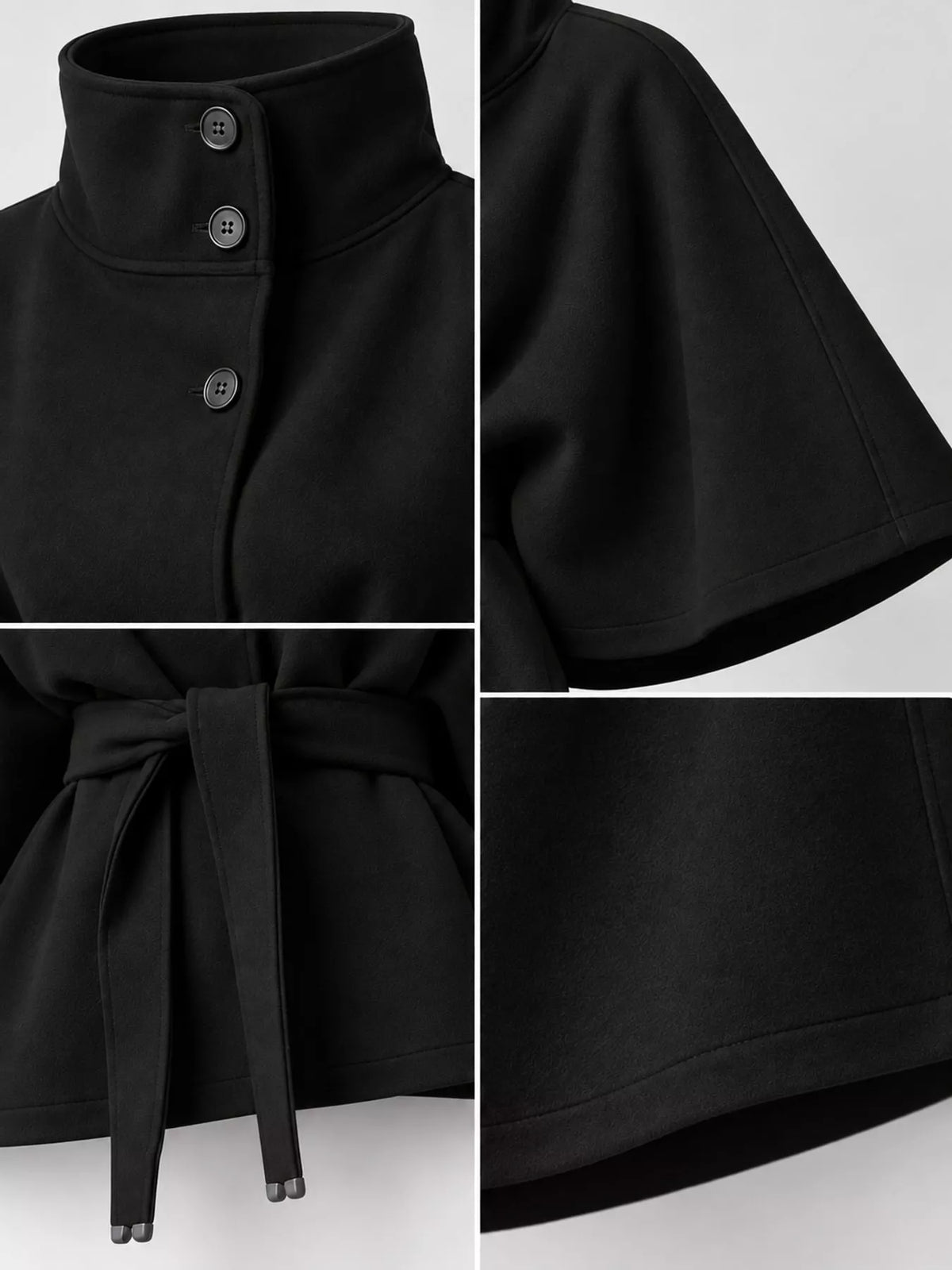 belt button detail outerwear | dropsona polyester 95% - neutral - usage example