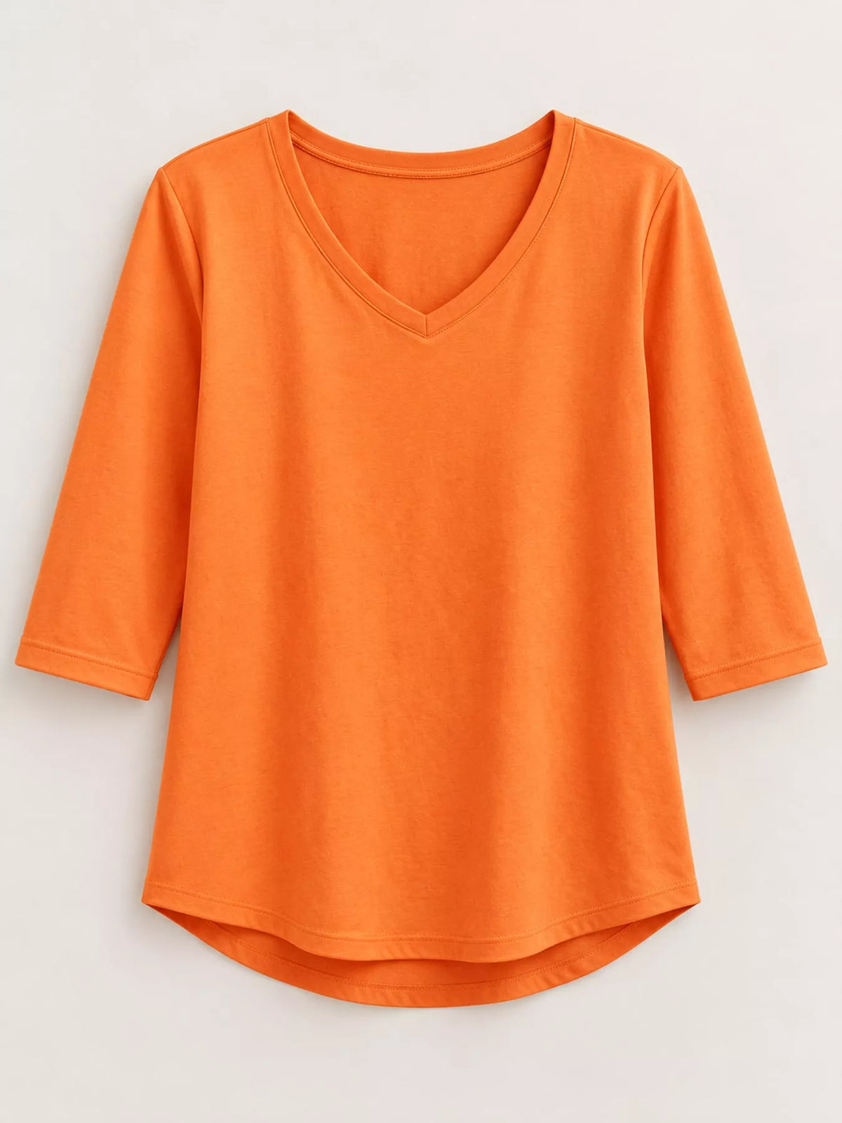 full size v-neck half sleeve t-shirt plus | dropsona - neutral - material texture