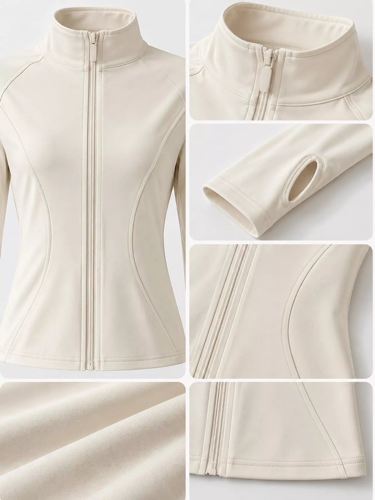 slim-fit quick-dry active outerwear | dropsona - neutral - front view