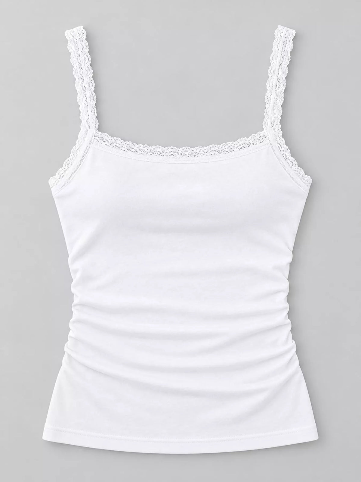 lace detail cami top – detail,ribbed,backless fit | dropsona - neutral - usage example