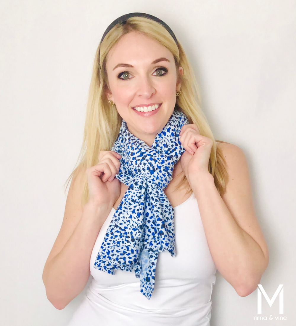 cheeky cheetah multi-way smart scarf – embrace your in | dropsona - neutral - packaging