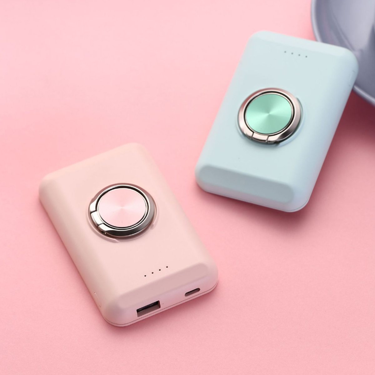 wireless magnetic charger and power bank for iphone 12 | dropsona - neutral - material texture