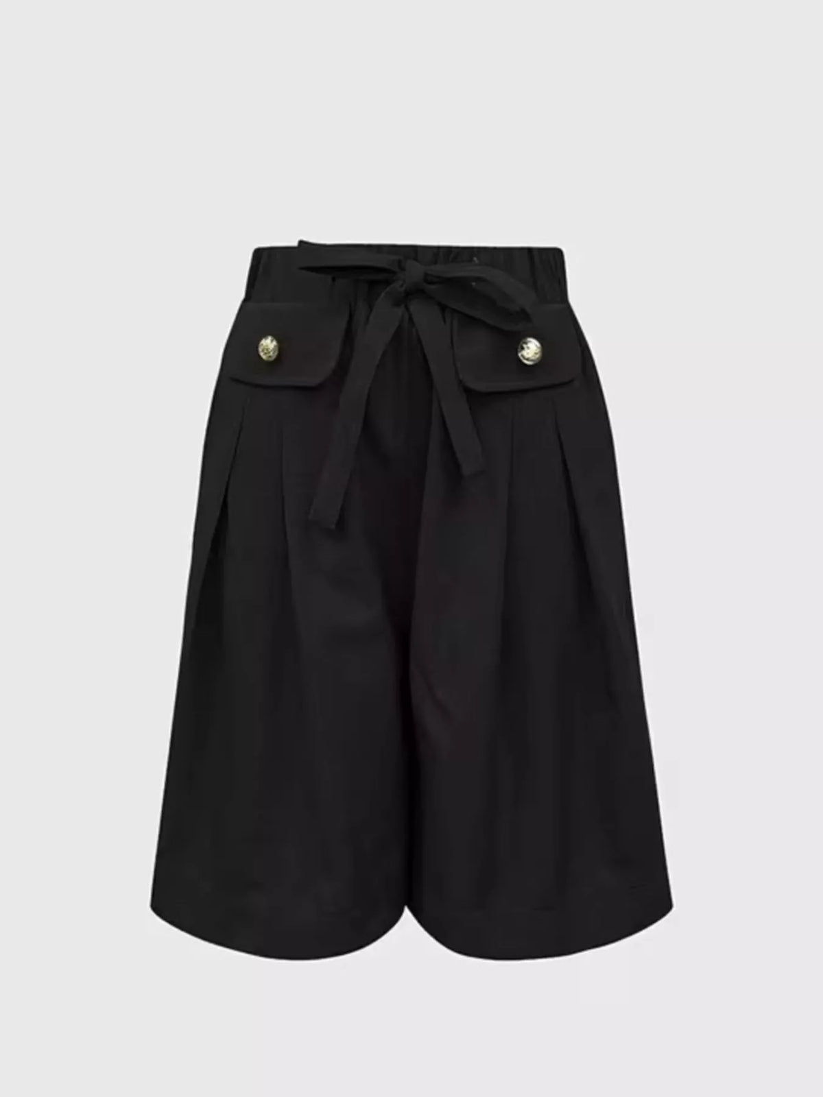 high-waisted drawstring shorts – tied,pocketed | dropsona - neutral - packaging