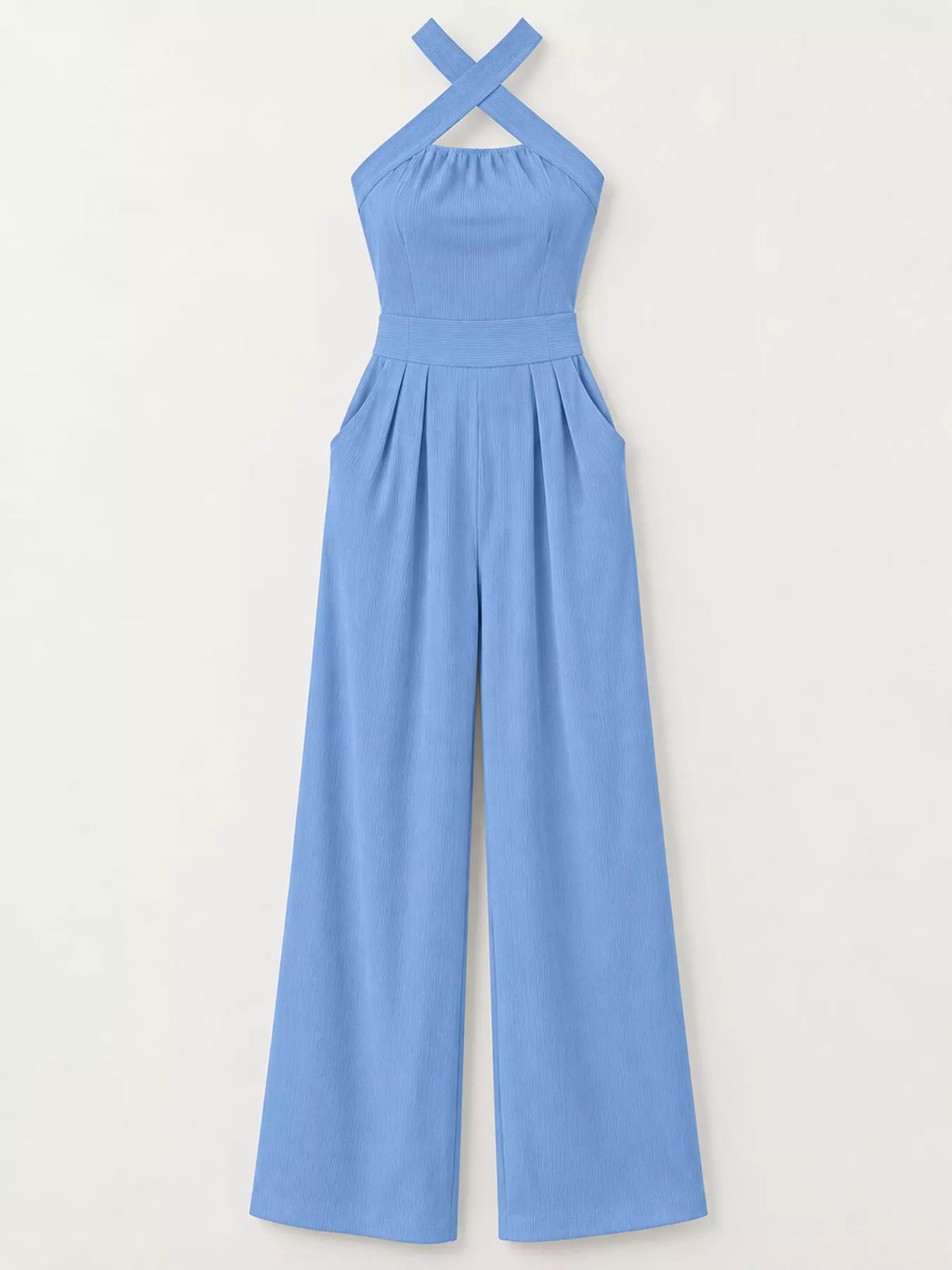 full size halter neck wide-leg jumpsuit plus | dropsona - neutral - usage example