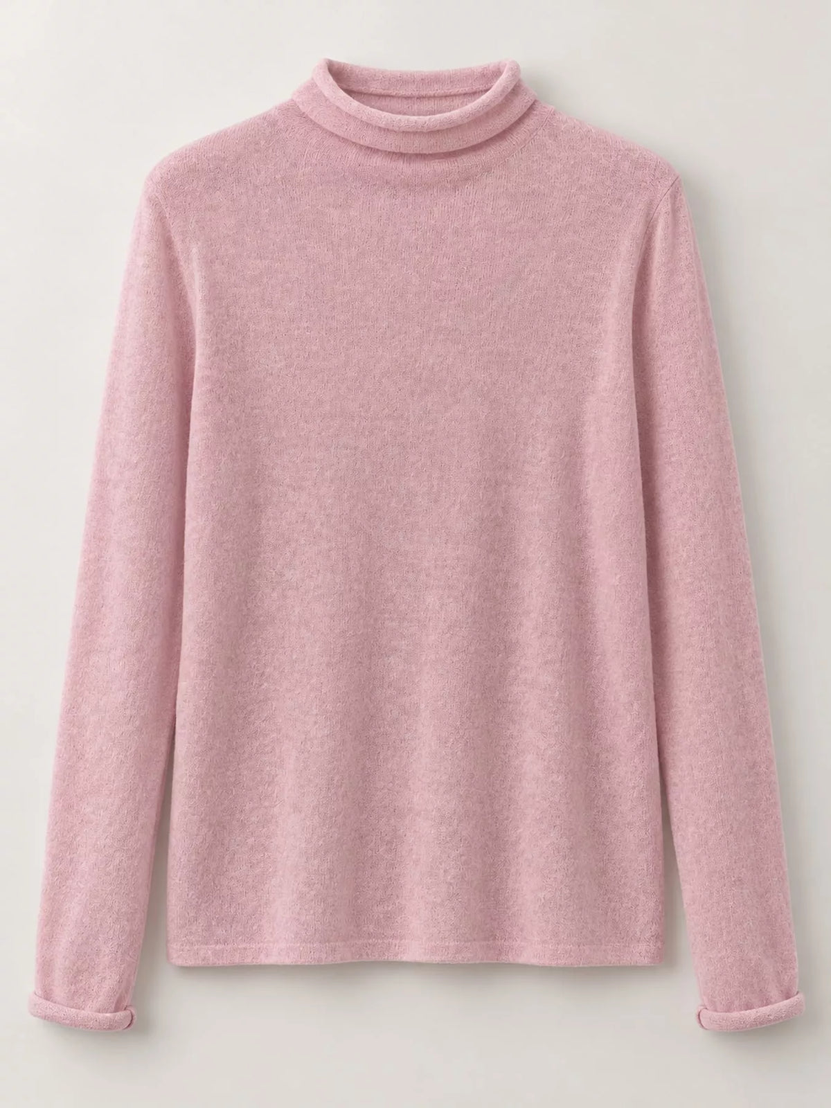 sheer turtleneck knit top | dropsona - neutral - packaging