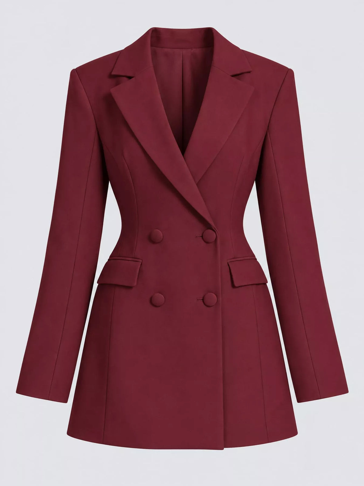 double-breasted blazer dress | dropsona - neutral - material texture