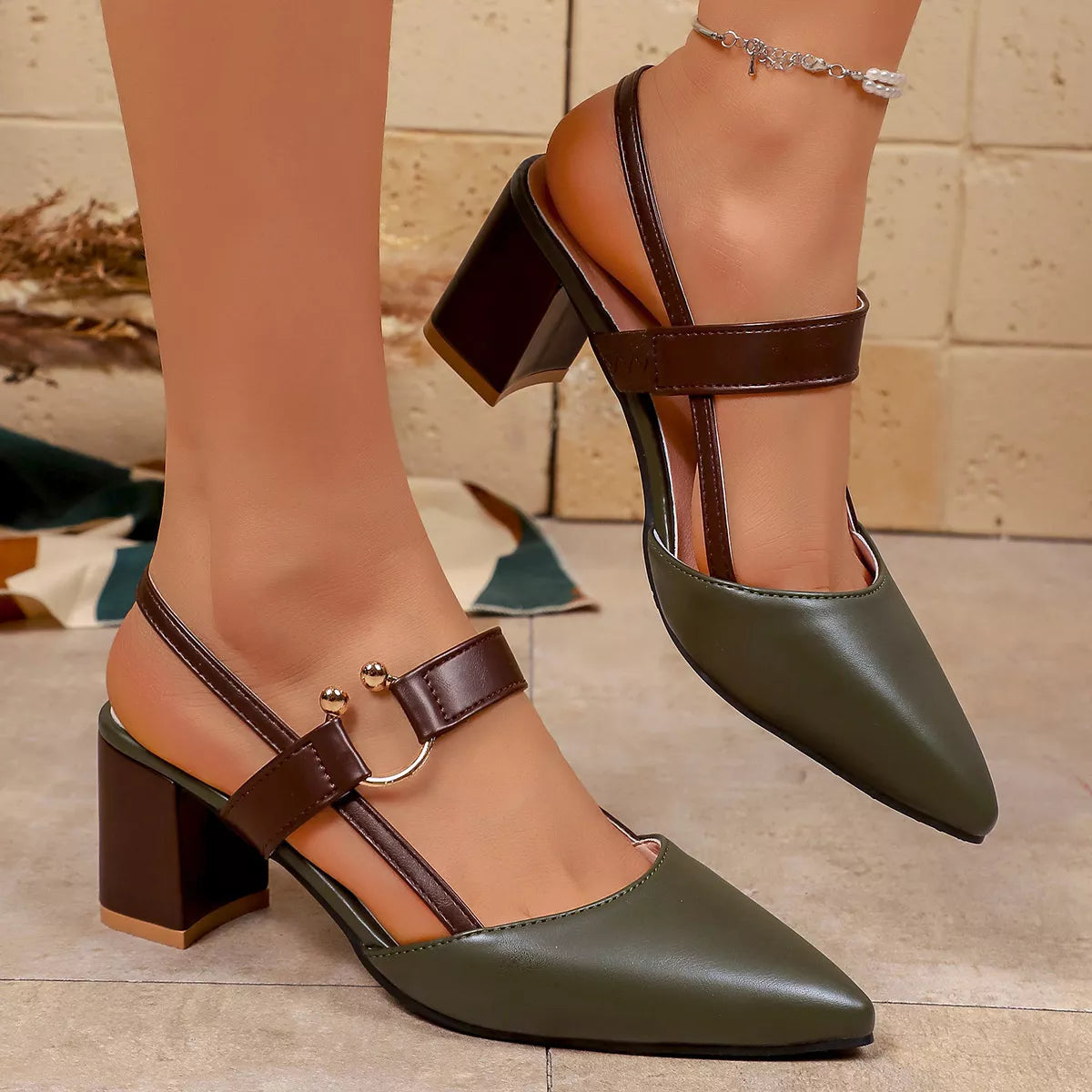 point toe block heels sandals – dear monkey | dropsona - neutral - usage example