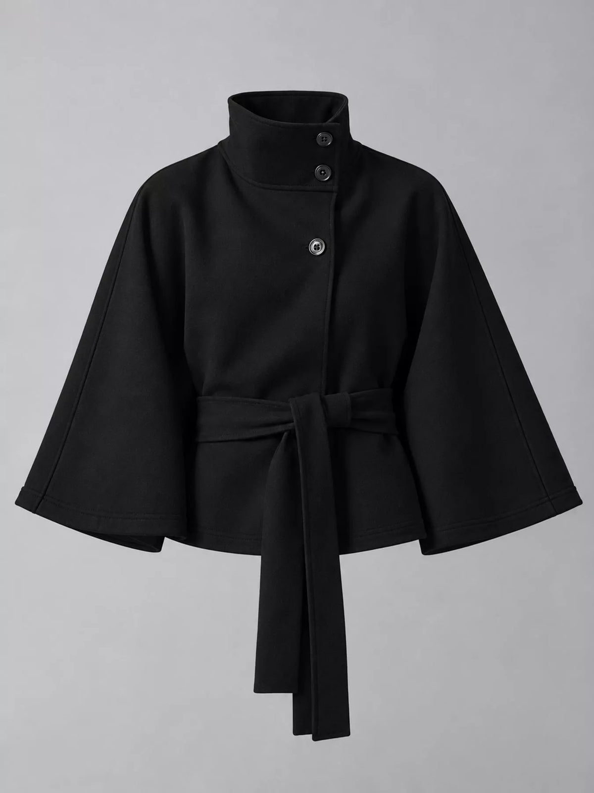 belt button detail outerwear | dropsona polyester 95% - neutral - size reference