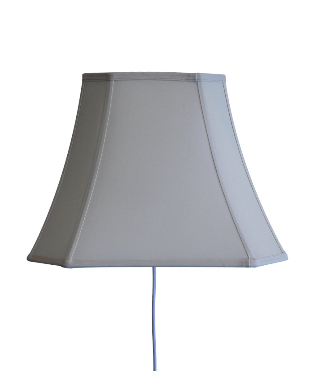 16"w floating shade plug-in wall light eggshell – mini | dropsona - neutral - material texture