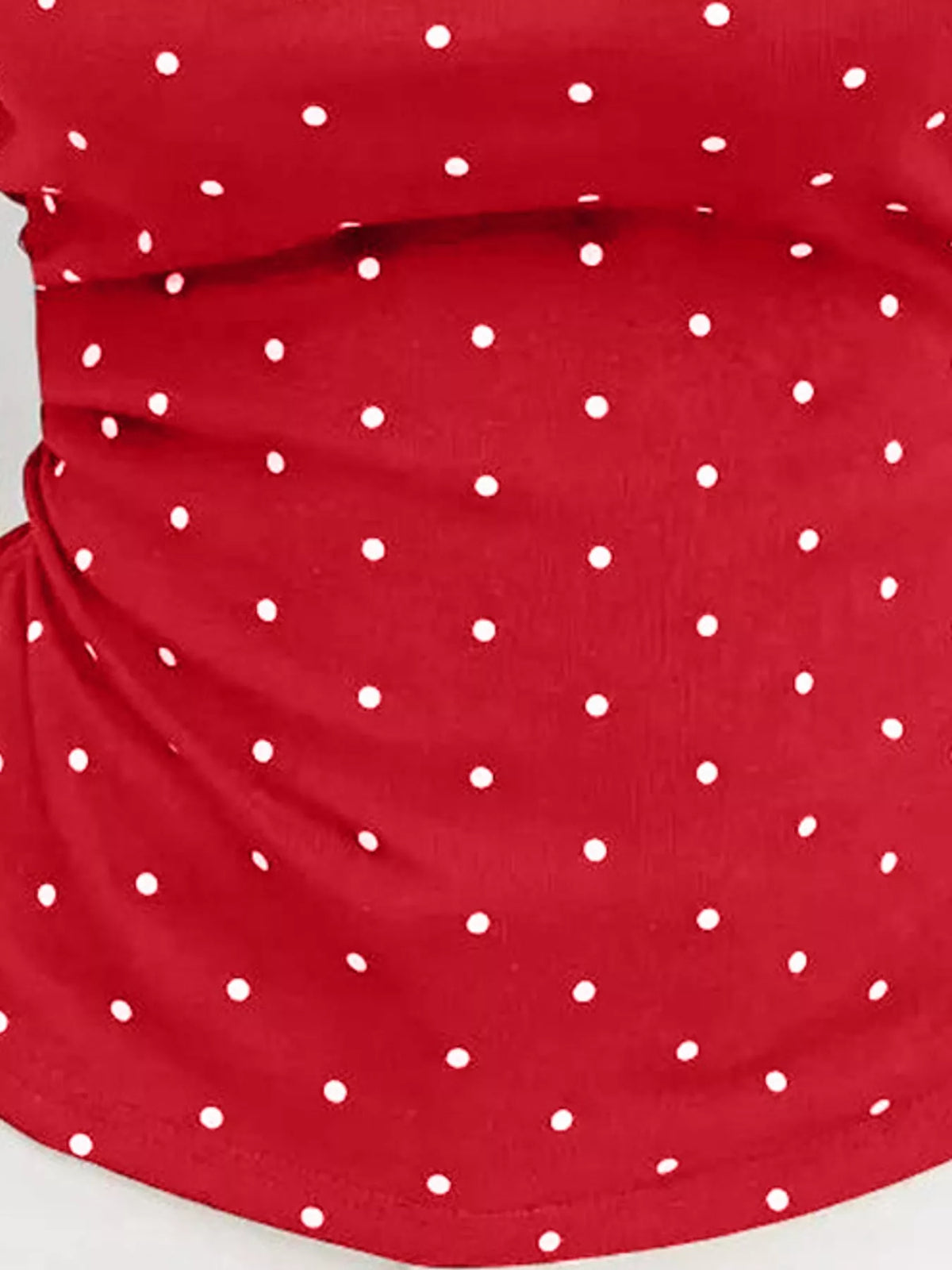 polka dot print sleeveless tank top with tie back | dropsona - neutral - material texture
