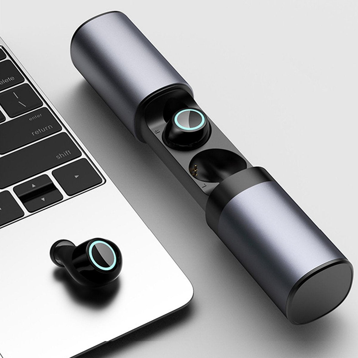 true twin 2 in 1 wireless headphones with phone charge | dropsona - neutral - everyday use