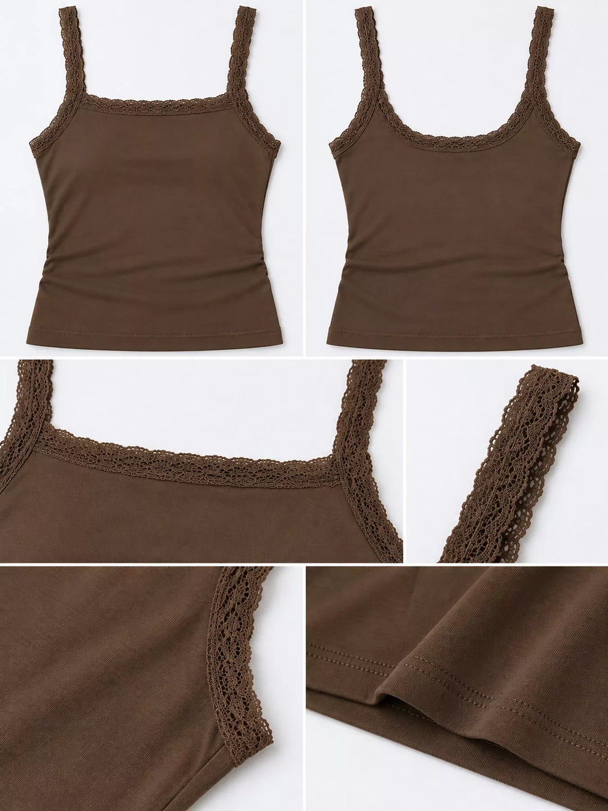 lace detail cami top – detail,ribbed,backless fit | dropsona - neutral - usage example